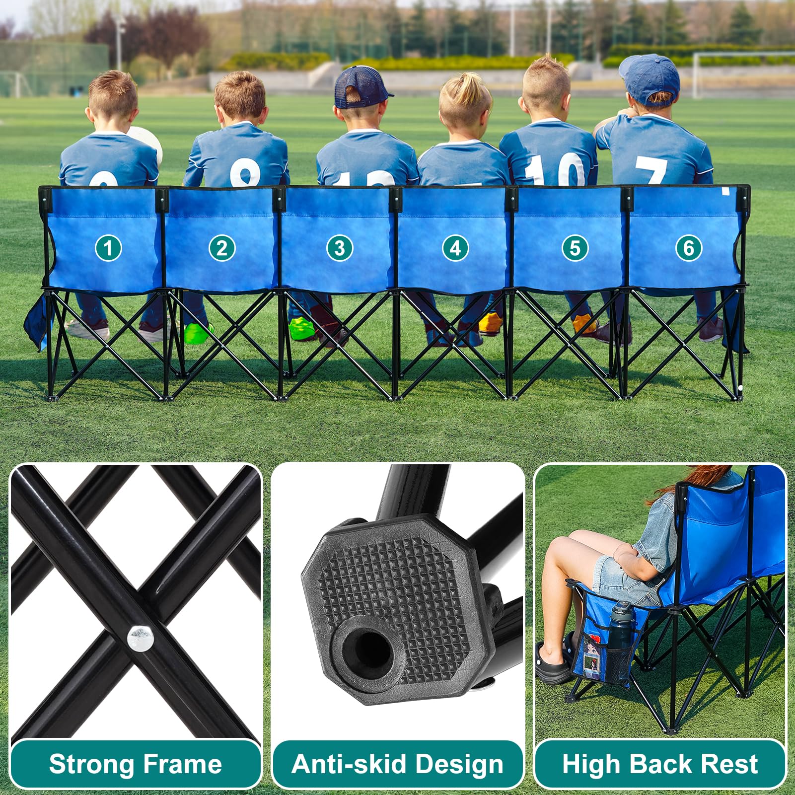 Amazon.com: 1MORE Portable Folding Bench, Foldable Sideline Bench